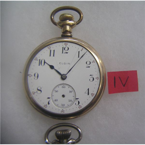 Elgin antique pocket watch gold filled case
