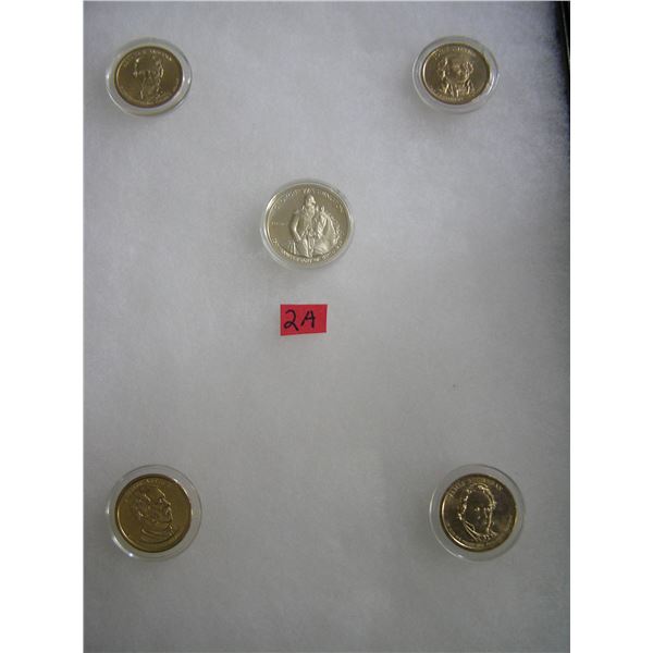 Group of uncirculated US coins