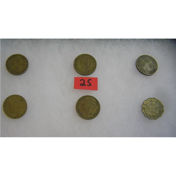 Group of vintage coins from Hong Kong