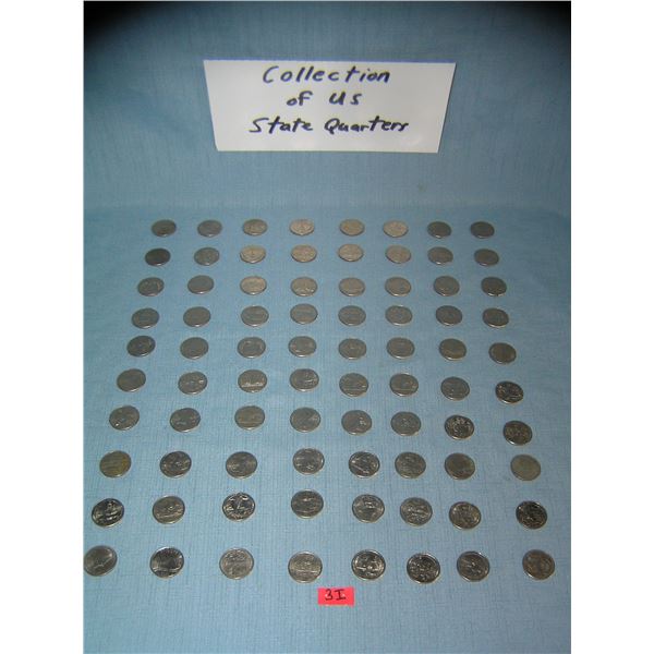 Huge collection of U.S. American state quarters