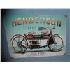 Image 1 : Henderson Motorcycles retro style advertising sign