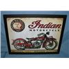 Image 1 : Indian Motorcycles framed retro style advertising sign