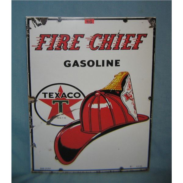 Texaco Fire Chief Gasoline retro style advertising sign