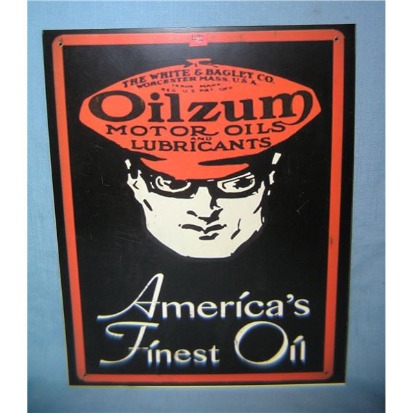 Oilzum America's Finest Oil retro style sign