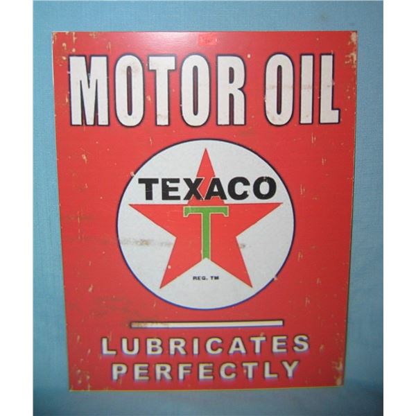 Texaco Motor Oil retro style advertising sign