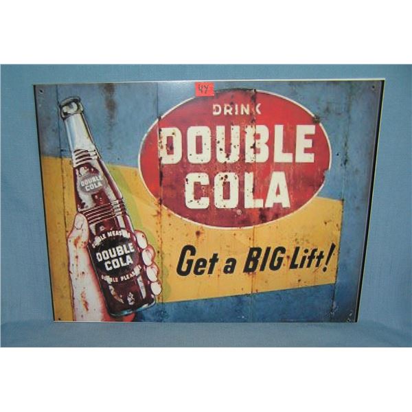 Drink Double Cola retro style advertising sign