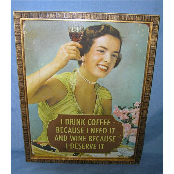 Colorful Coffee all metal framed advertising sign