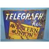 Image 1 : Western Union Telegraph retro style advertising sign