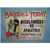 Image 1 : Baseball Today Highlanders Vs. Athletics retro style  sign