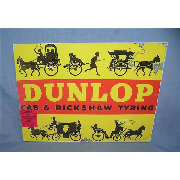 Donlop Cab and Rickshaw Tyring retro style sign