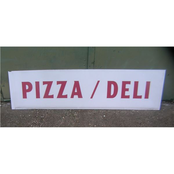 Pizza deli Lucite advertising sign 16x5