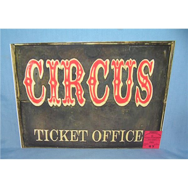 Circus Ticket Office retro style advertising sign