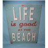 Image 1 : Life is Good at the Beach retro style advertising sign