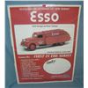 Esso advertising poster for 1939 Dodge airflow tank truck bank 17x22