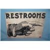 Image 1 : Restrooms retro style advertising sign