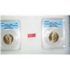 Image 1 : Pair of graded uncirculated Golden Dollar Presedential coins
