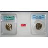 Image 1 : Pair of graded uncirculated Golden Dollar Presedential coins