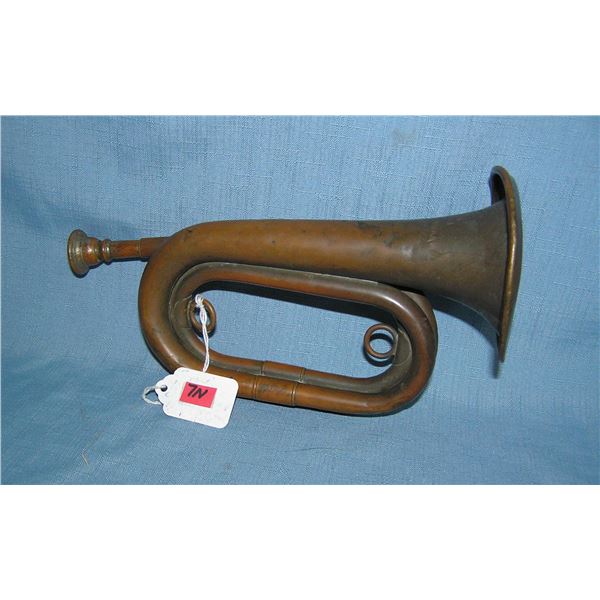 WWI solid brass soldier's bugle