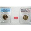 Image 1 : Pair of graded uncirculated Golden Dollar Presedential coins