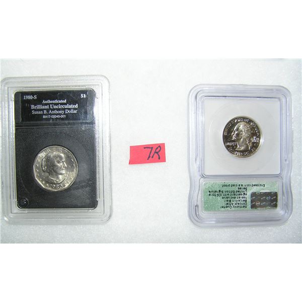 Pair of graded uncirculated coins