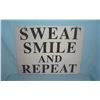 Image 1 : Sweat smile and repeat workout motivational sign 12x16