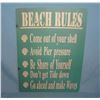 Image 1 : Beach Rules display sign Great for beach house and or man cave