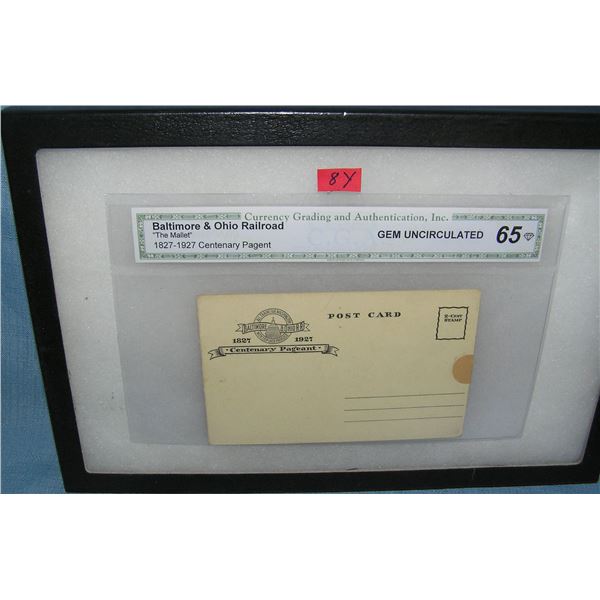 Baltimore and Ohio railroad advertising post card