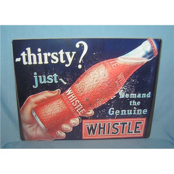 Whistle Soda retro style advertising sign