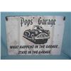 Image 1 : Pop's Garage retro style advertising sign