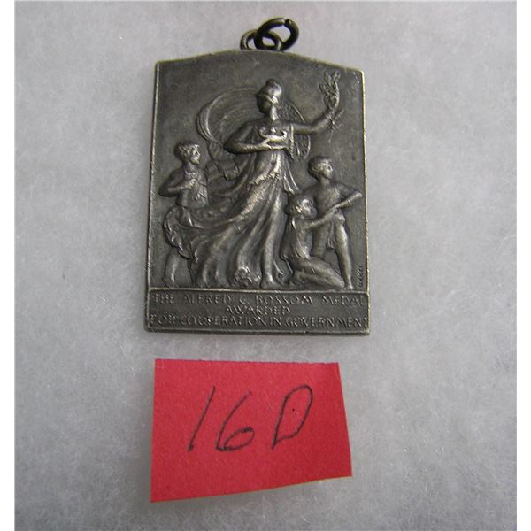 Alfred C Bossom medal for cooperation in government