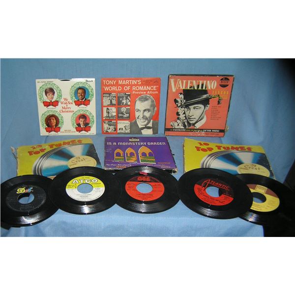 Collection of vintage 45 RPM records