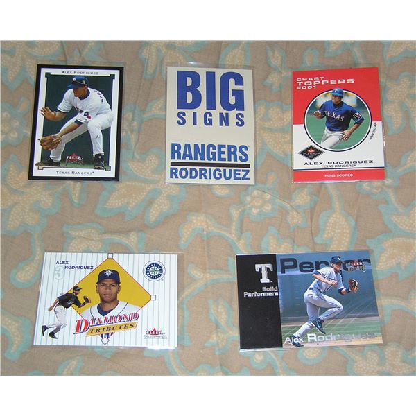 Collection of vintage Alex Rodriguez all star baseball cards