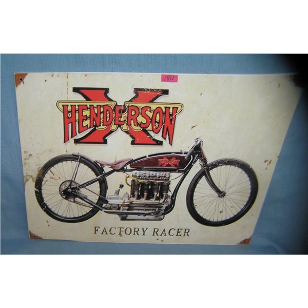 Henderson Motorcycle retro advertising sign