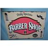 Barber shop shave and haircut advertising sign