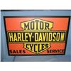 Harley Davidson framed retro style advertising sign