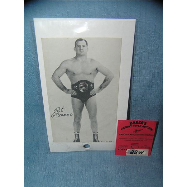 Early Pat O'Connor wrestling champion sports card