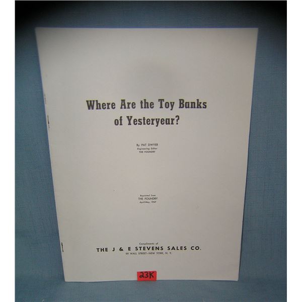 Where are the Toy Banks of Yesteryear? bank booklet