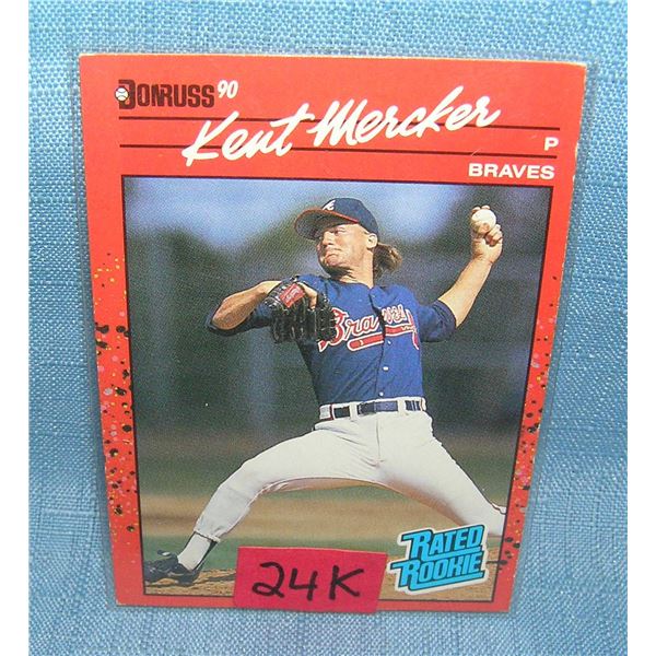 Kent Mercker rookie baseball card