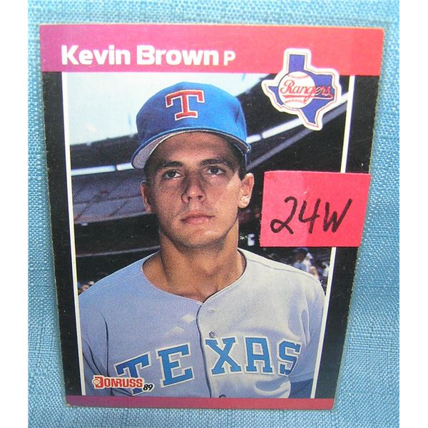 Kevin Brown rookie baseball card