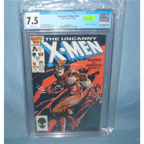 Uncanny Xmen graded 7.5 number 212 comic book