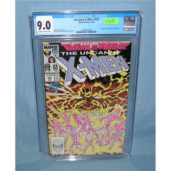Uncanny Xmen graded 9.0 number 226 comic book featuring the fall of the mutants
