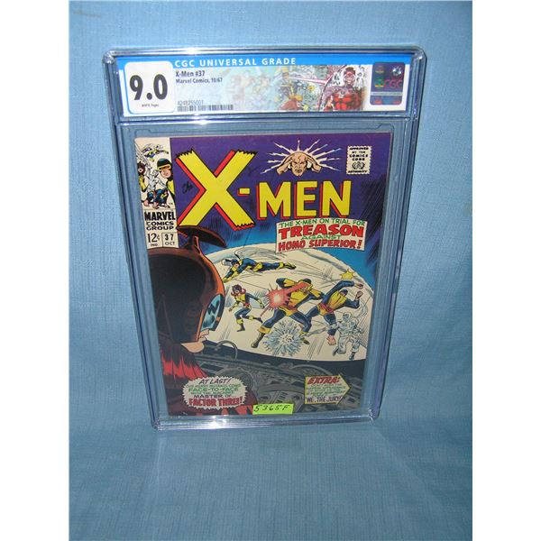 Marvel Xmen number 37 comic book graded 9.0