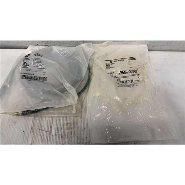 Lot of (2) Allen-Bradley Cables #889P-F4ABDM-2 & #1585D-M8UGDM-4