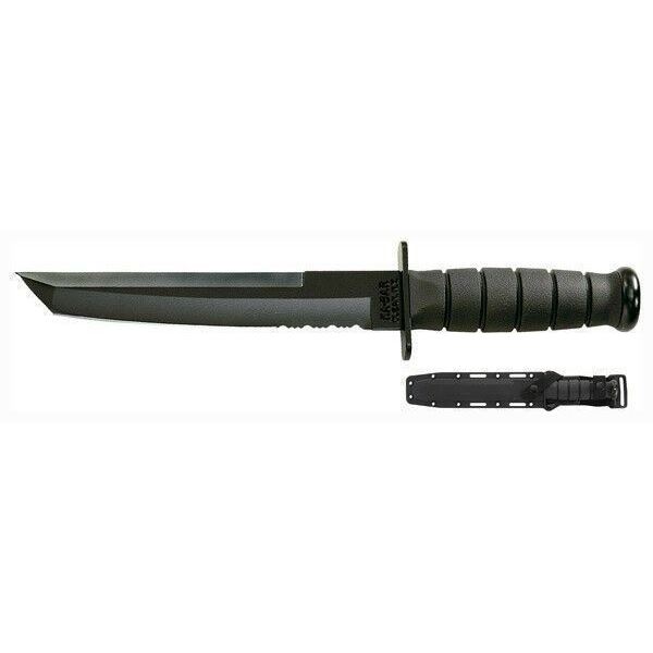KA-BAR TANTO KNIFE 8" W/PLASTIC SHEATH BLACK