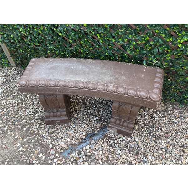 Plaster Patio Bench