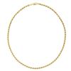 Image 5 : Italian Solid 14K Yellow Gold 17" 3.2mm Flat Polished Rope Link Chain Necklace