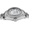 Image 5 : Rolex Ladies Stainless Steel Quickset White Roman Engine Turn Bezel Date Watch W