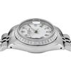 Image 6 : Rolex Ladies Stainless Steel Quickset White Roman Engine Turn Bezel Date Watch W