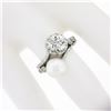 Image 3 : Antique Platinum 1.50 ctw GIA European Diamond Cultured Pearl Textured Bypass Ri