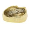 Image 3 : Men's Retro 14k Two Tone Gold 0.25 ctw Old Cut Pave Diamond Bypass Band Ring